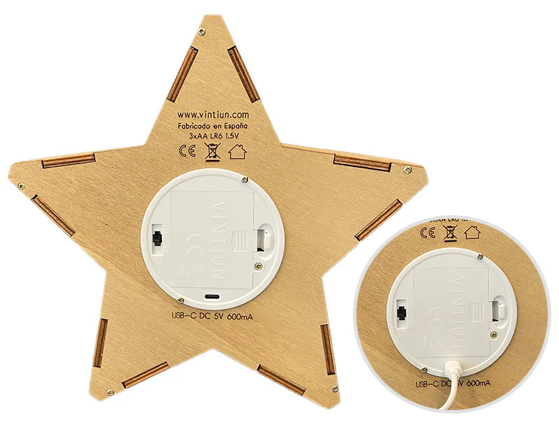 Lámpara Estrella Junior Con Kit de Letras