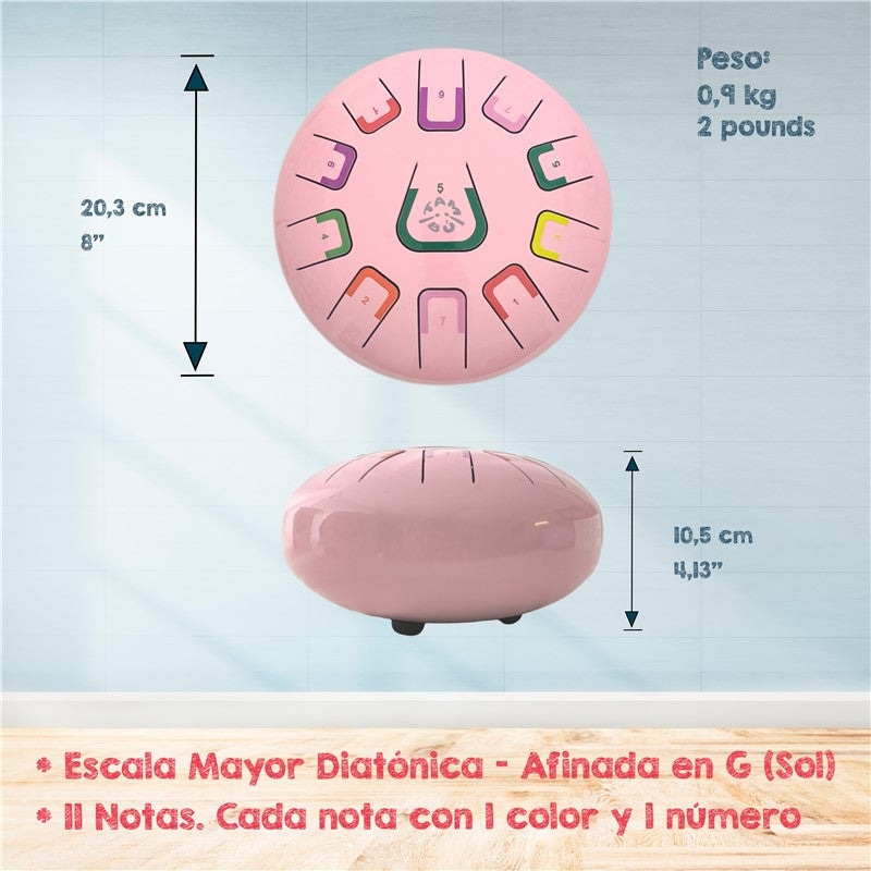 Tambú 8" 11notas - Rosa