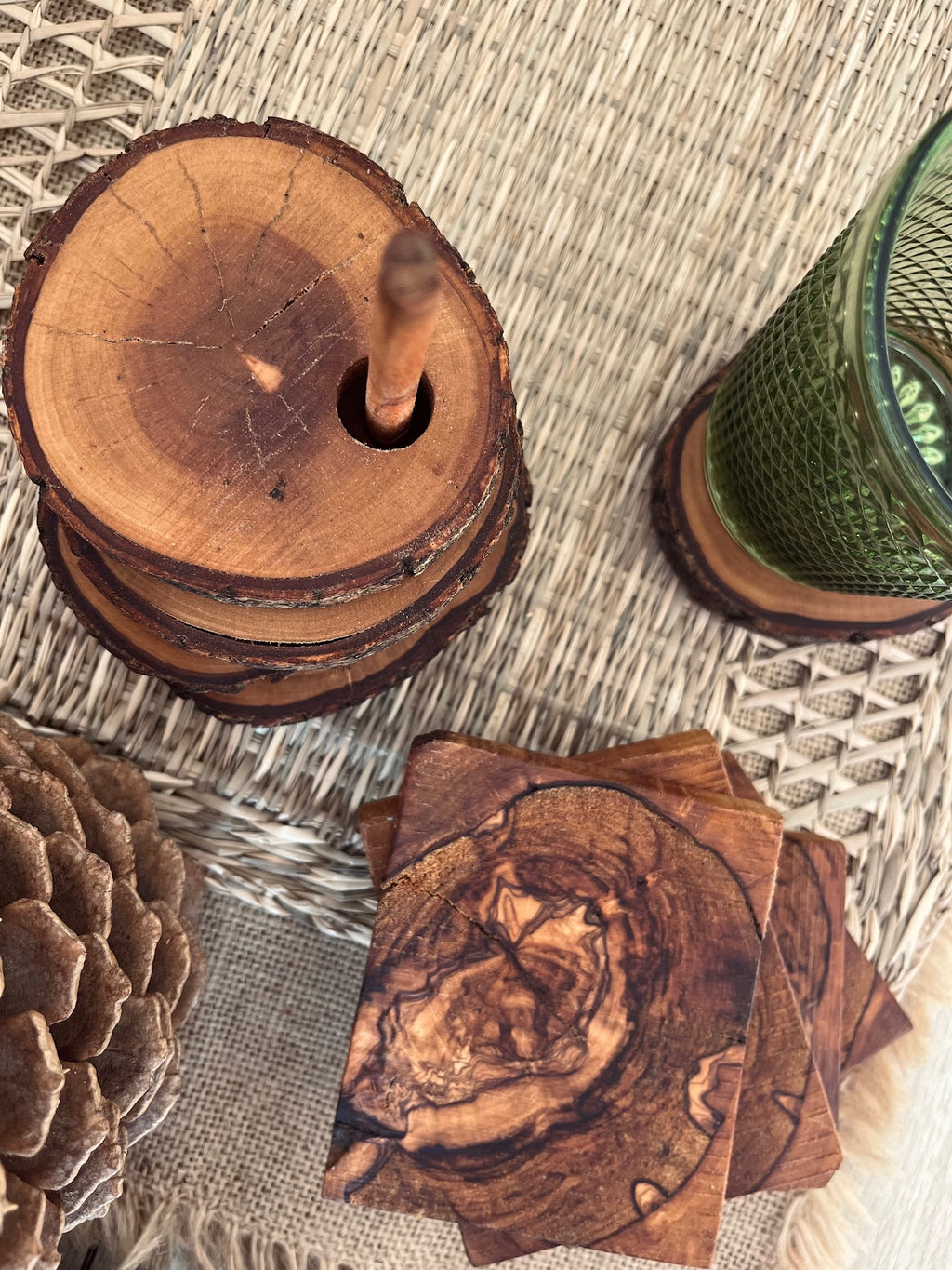 Posavasos de Madera de Olivo
