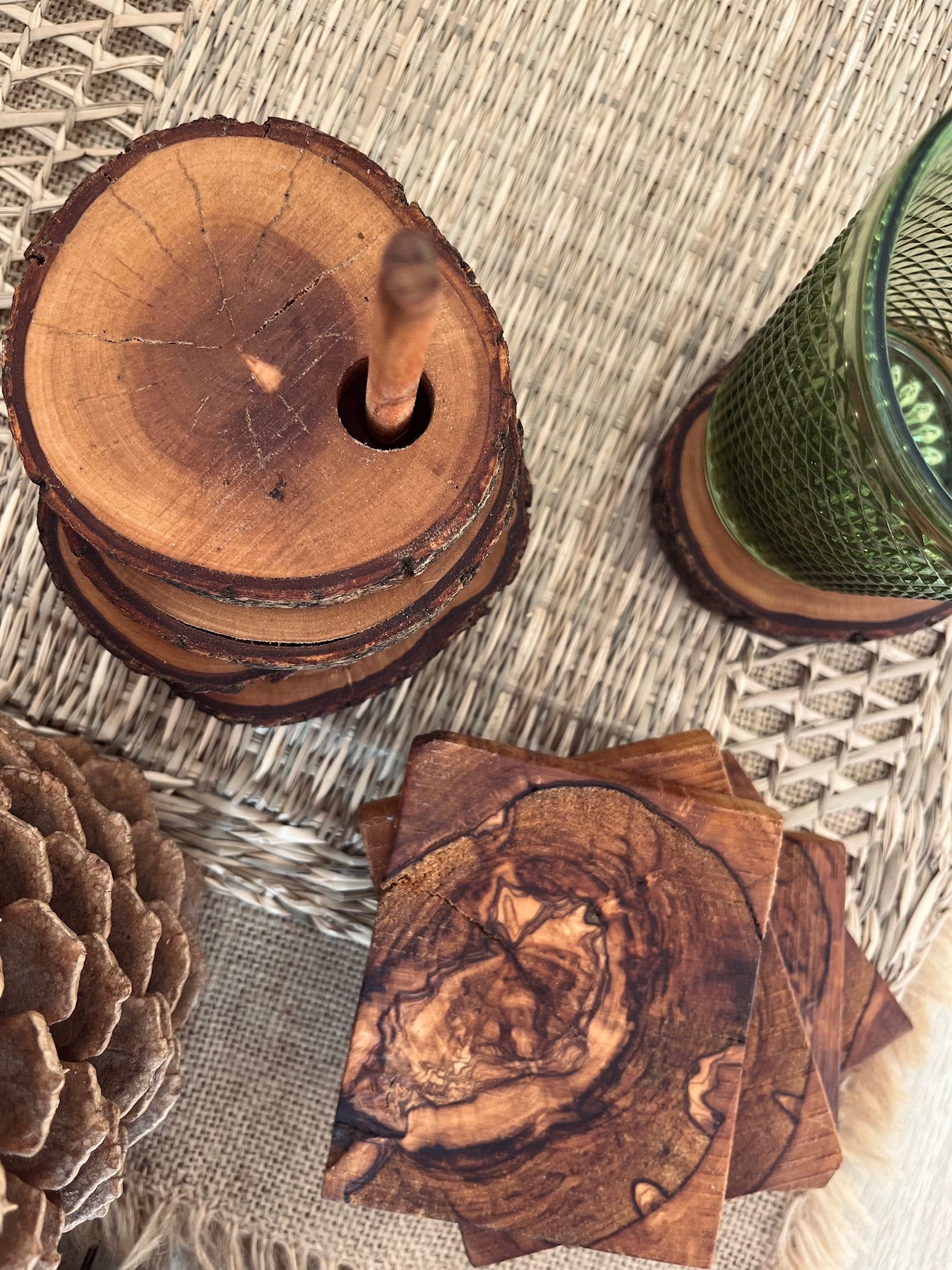 Posavasos de Madera de Olivo