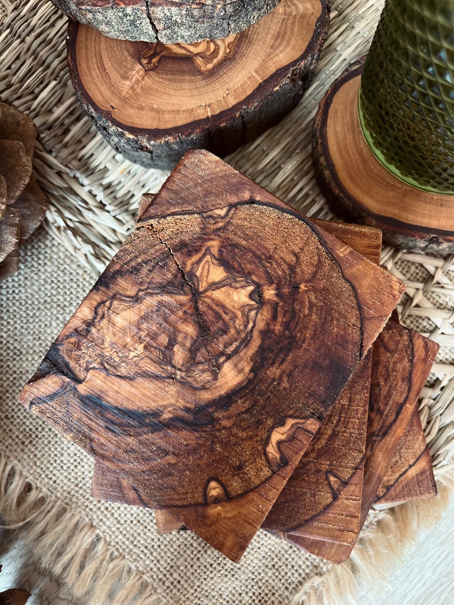 Posavasos de Madera de Olivo