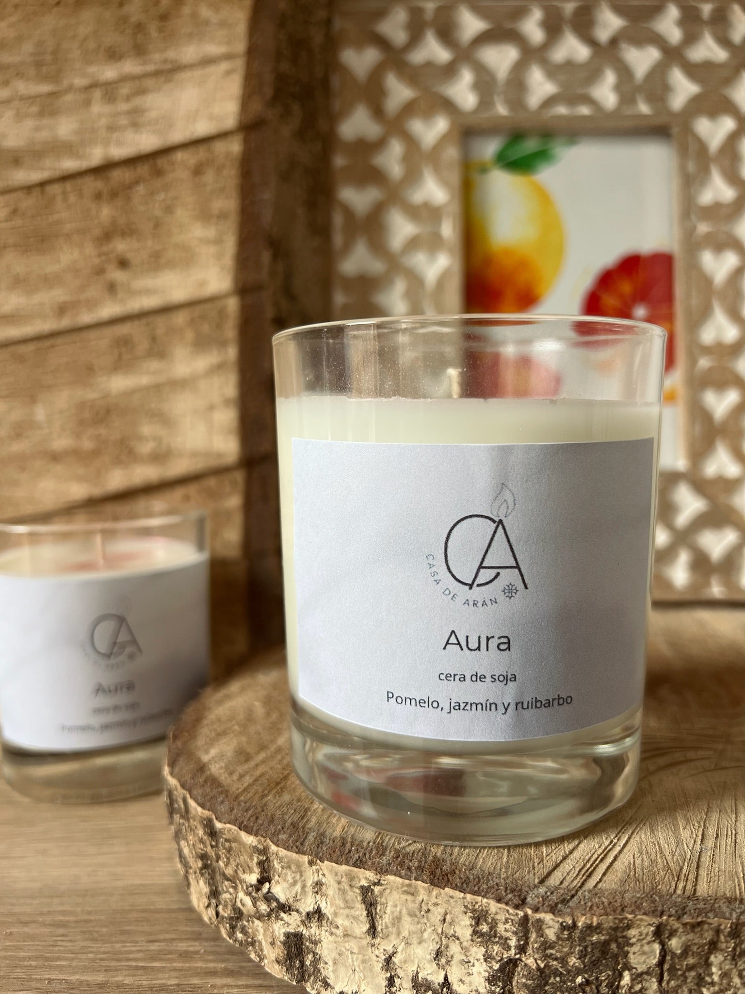 Vela “Aura” 🍊🌸✨