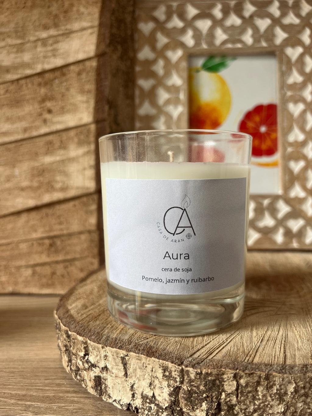 Vela “Aura” 🍊🌸✨