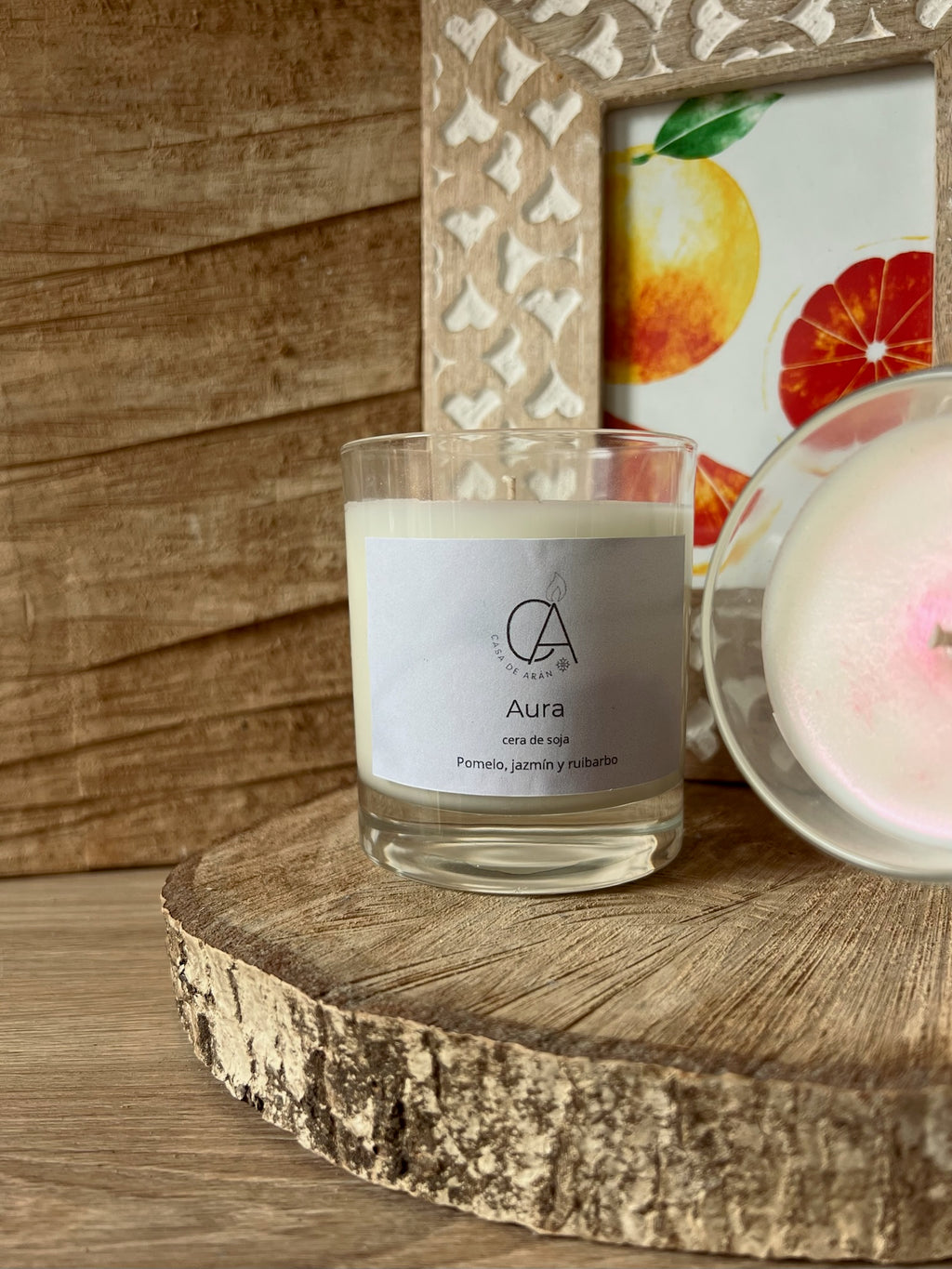 Vela “Aura” 🍊🌸✨