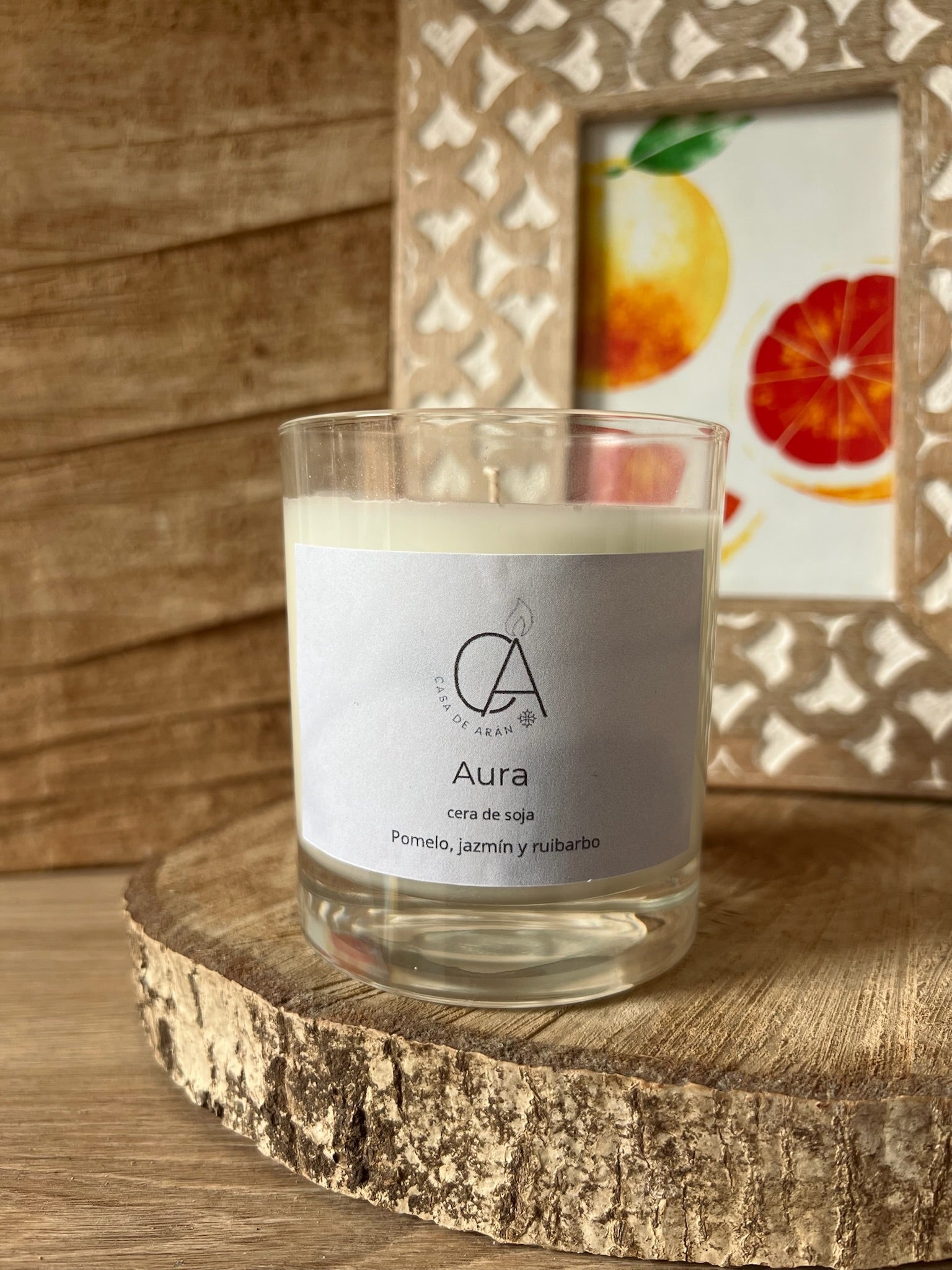 Vela “Aura” 🍊🌸✨