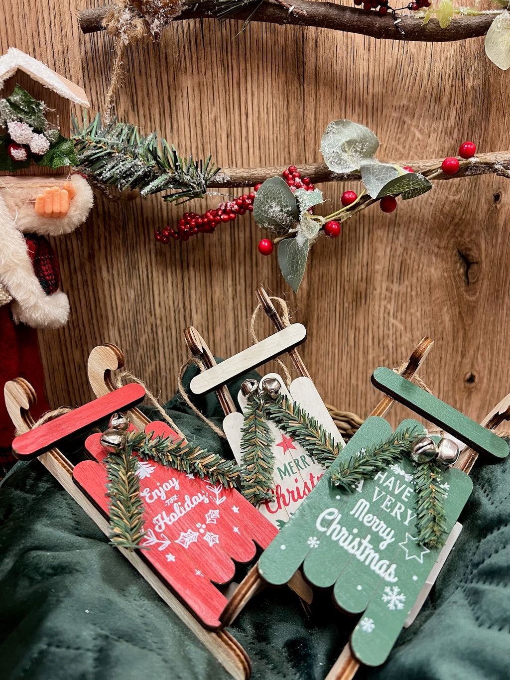 Trineo de Madera para Colgar