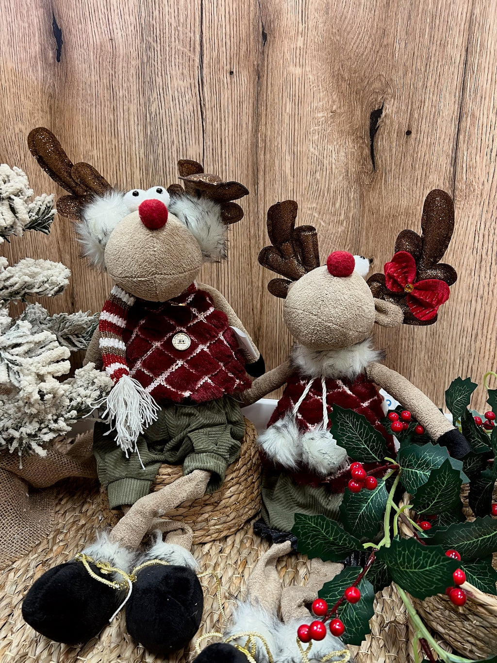 Figura Reno Navideño con ropa invernal 🦌✨