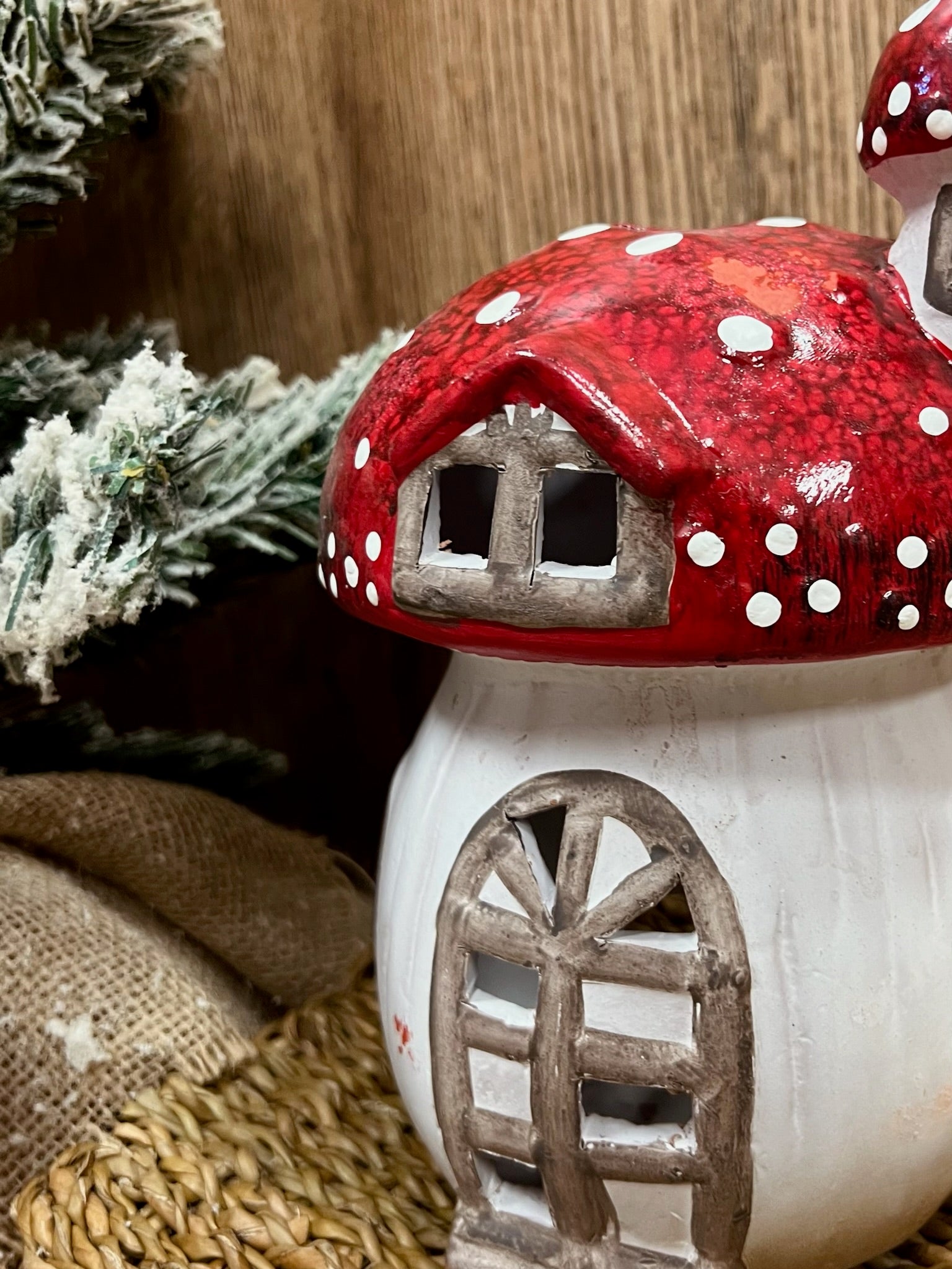 Luz de Té en Forma de Seta de Cerámica 🍄✨