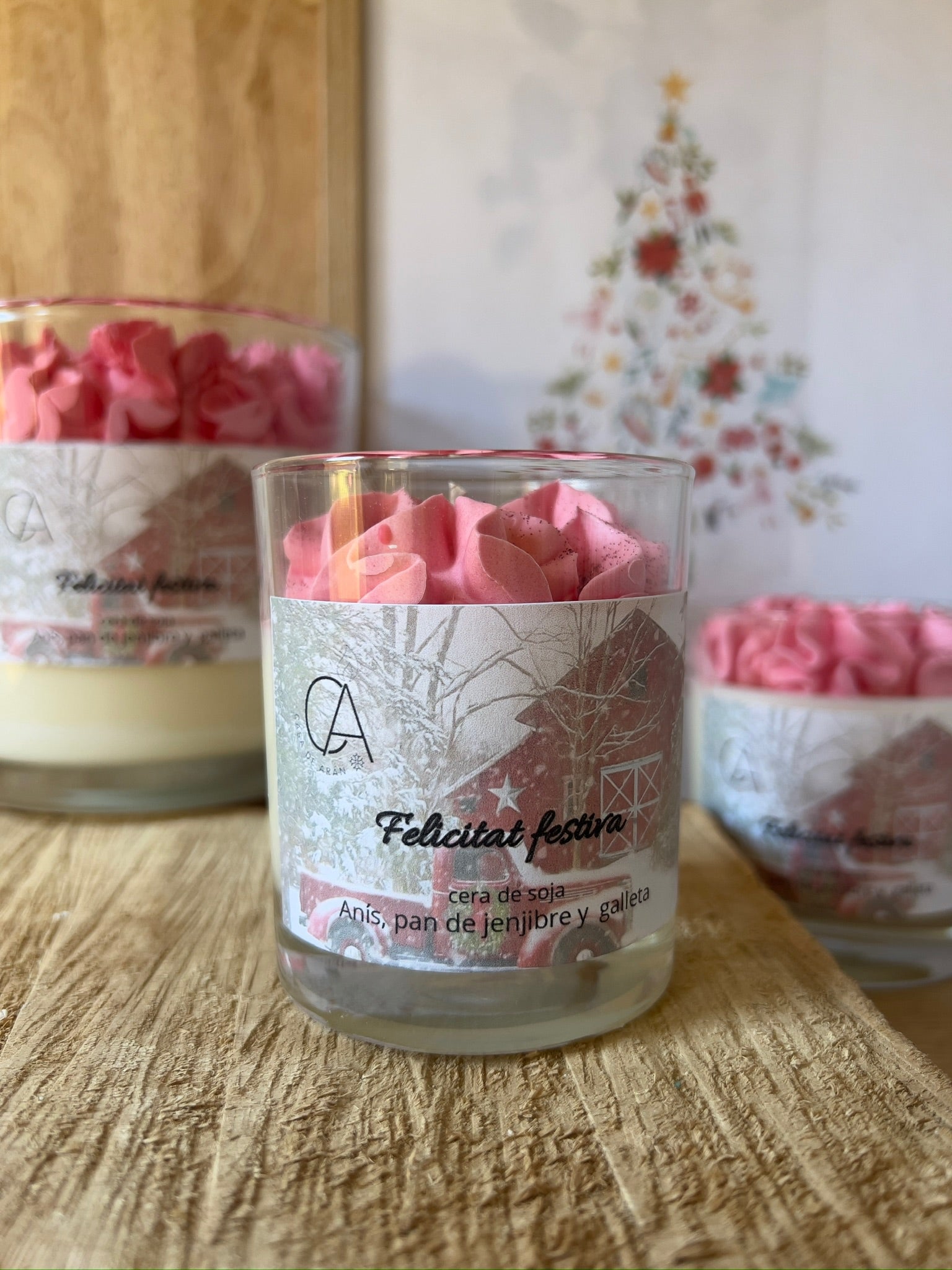 Vela Felicitat Festiva "Felicidad festiva" Edición Navidad 🎄✨