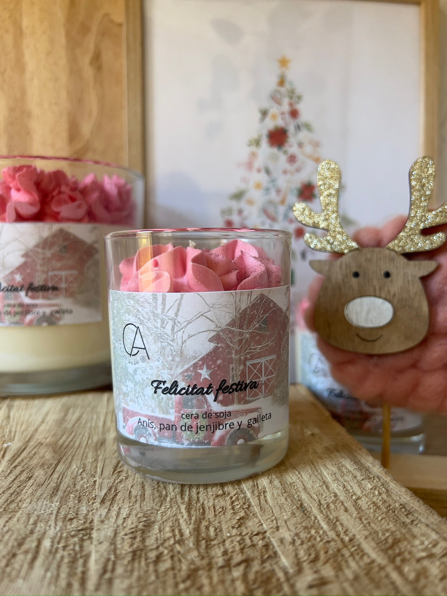 Vela Felicitat Festiva "Felicidad festiva" Edición Navidad 🎄✨