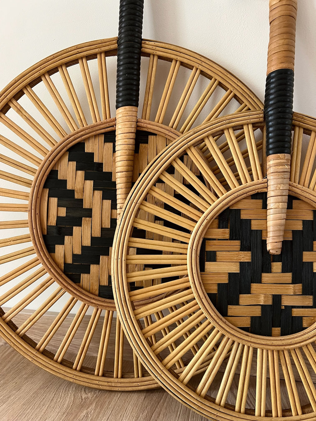 Set Decorativo de Pared Abanicos de Bambú 🌿