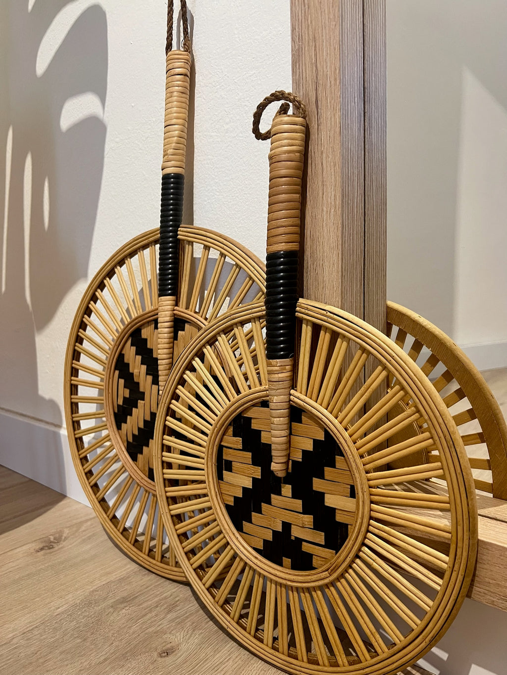 Set Decorativo de Pared Abanicos de Bambú 🌿