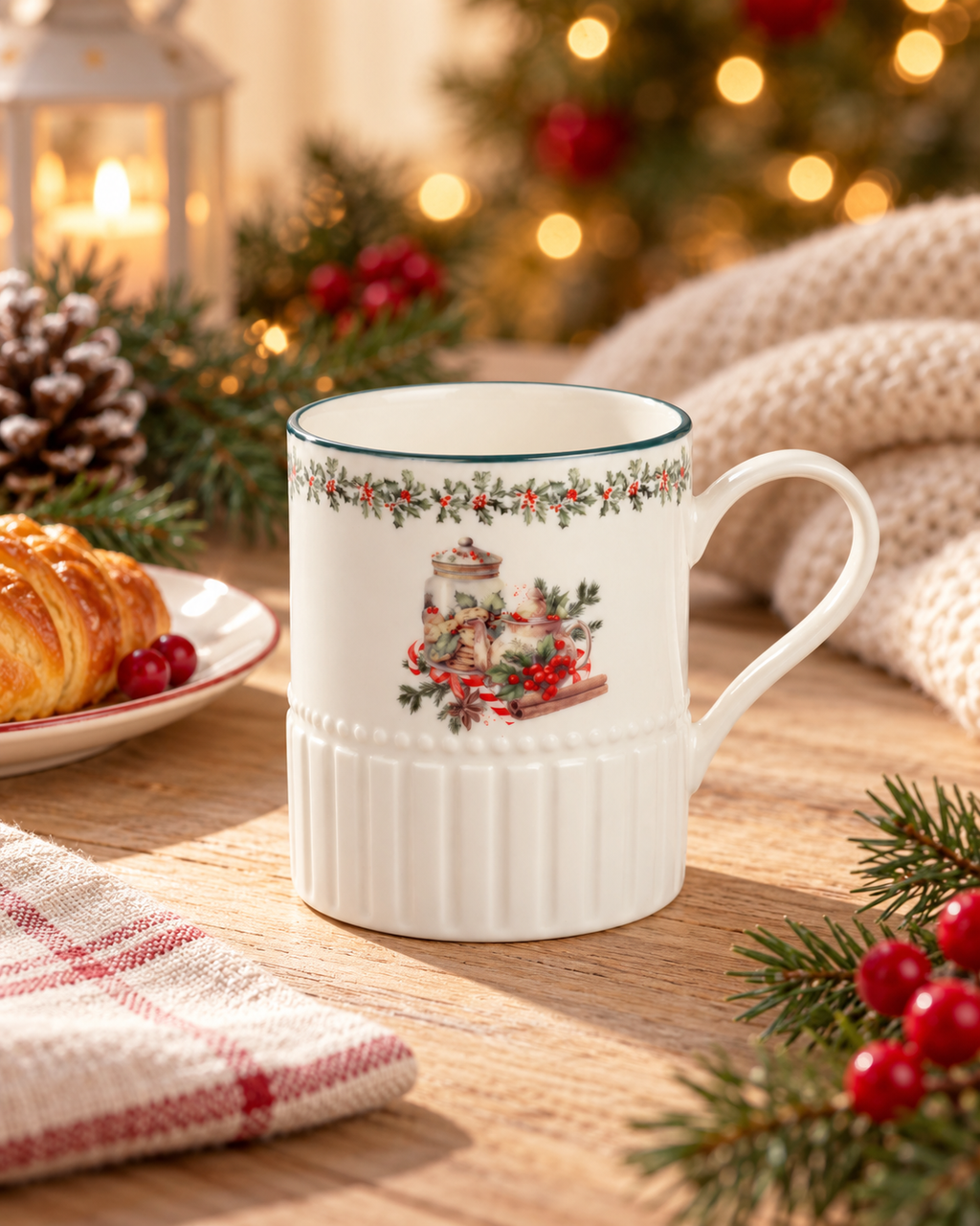 Taza de Porcelana Delicias Navideñas – 400 ml 🎄☕