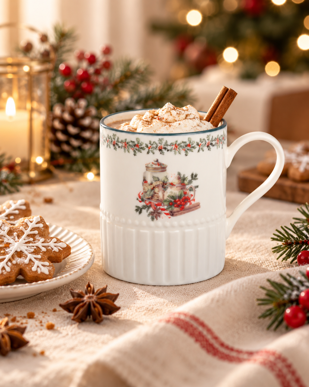 Taza de Porcelana Delicias Navideñas – 400 ml 🎄☕