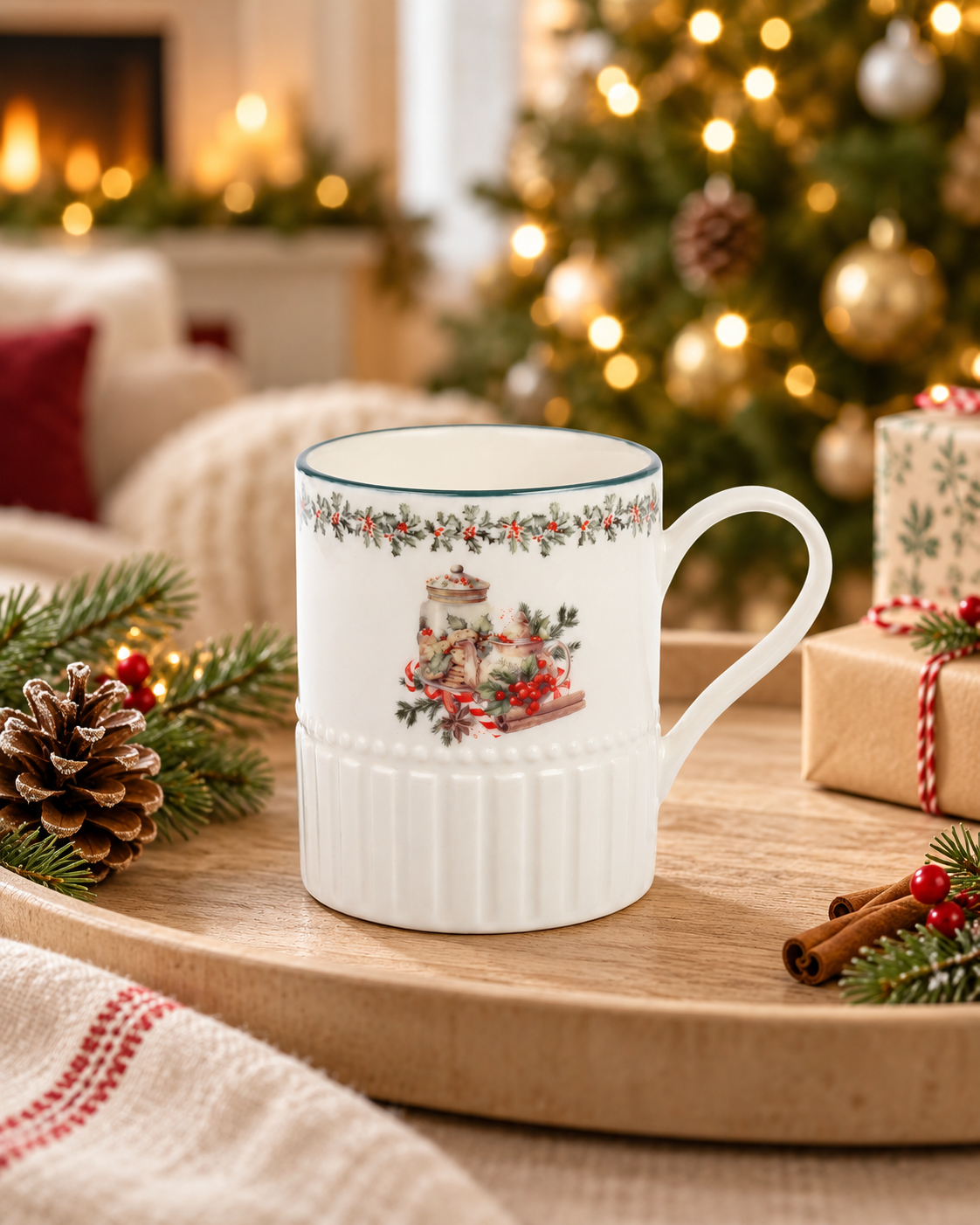 Taza de Porcelana Delicias Navideñas – 400 ml 🎄☕