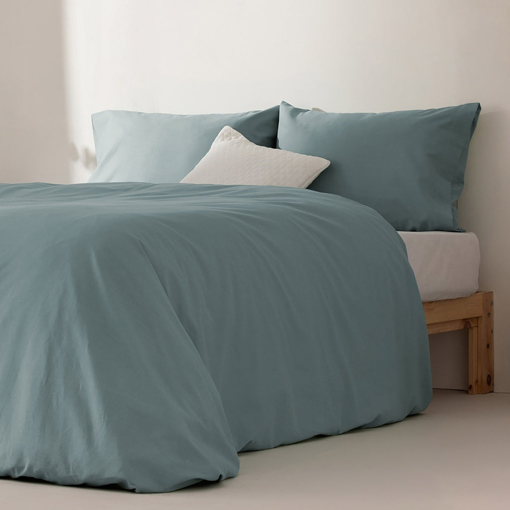Funda nórdica lisa 100% algodón + funda de almohada 🛏️🌿
