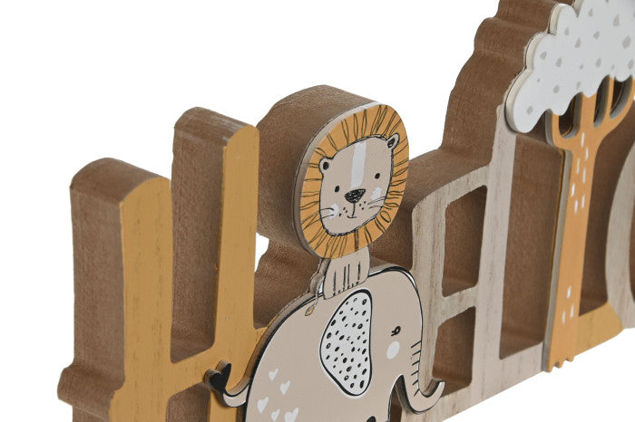 Decoración de pared infantil Letras “HELLO” con animalitos