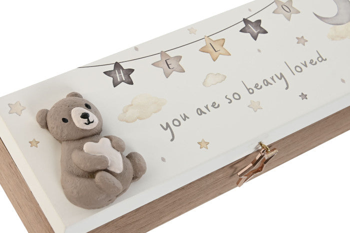 Caja de Madera “Osito Beige”