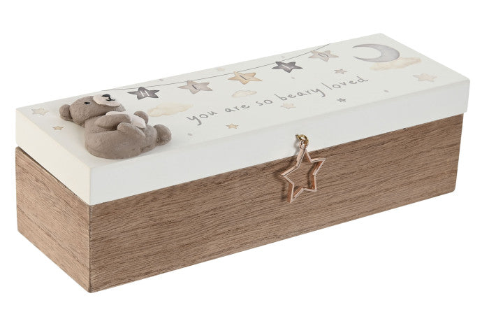 Caja de Madera “Osito Beige”