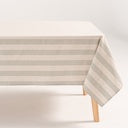 Mantel Lino HOLWIN Jacquard Elegante y Natural ✨🌿