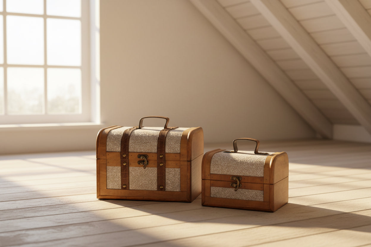 Caisse/coffre en bois et polyester