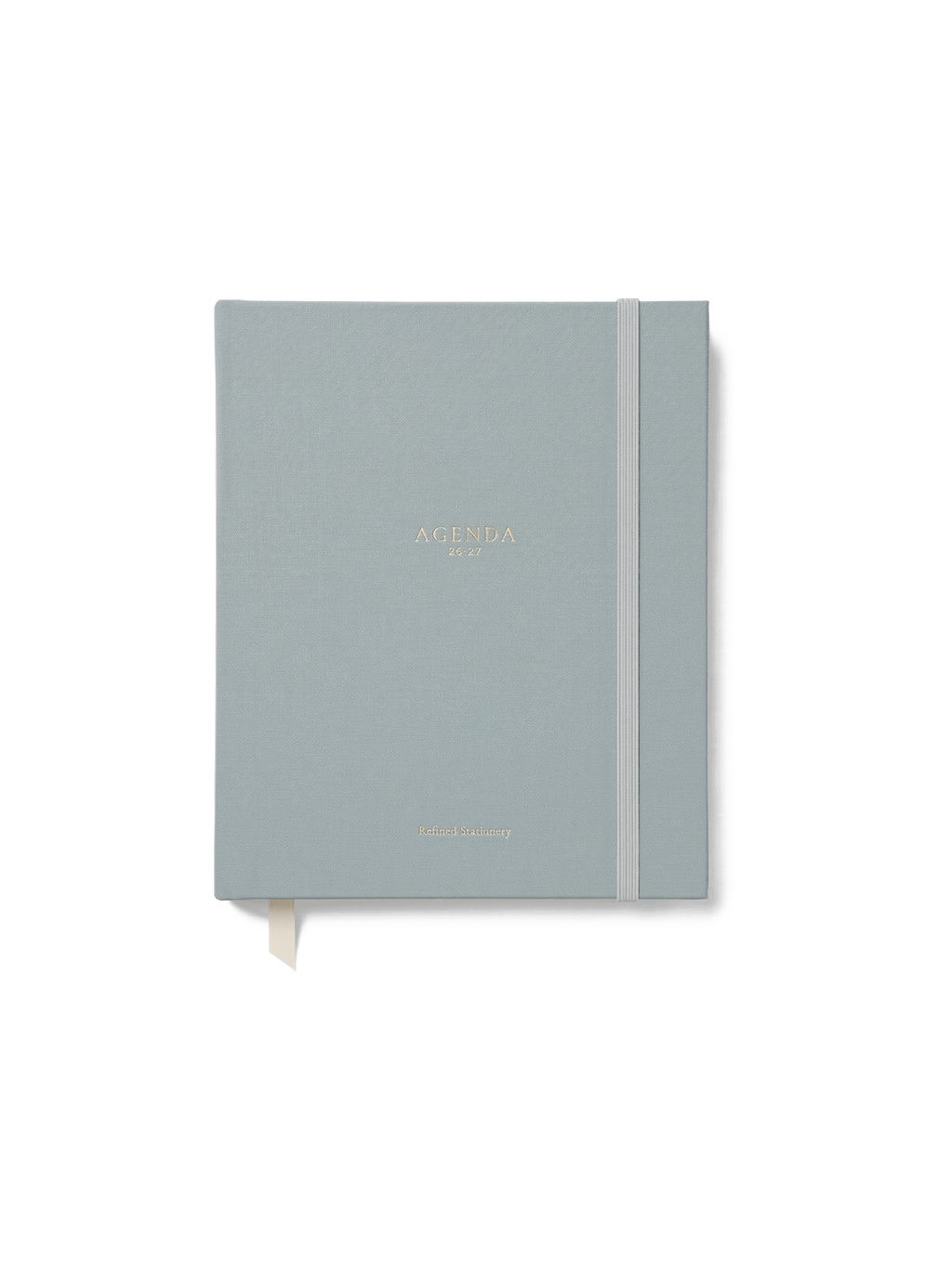 Agenda Misty Blue 2026-2027 – Entelada en Lino 📒✨