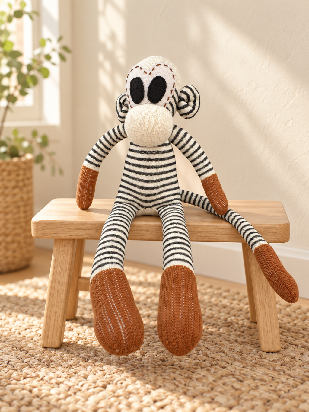 Mono de Calcetines Artesanal – Chisporreta Becky 🐒🧵