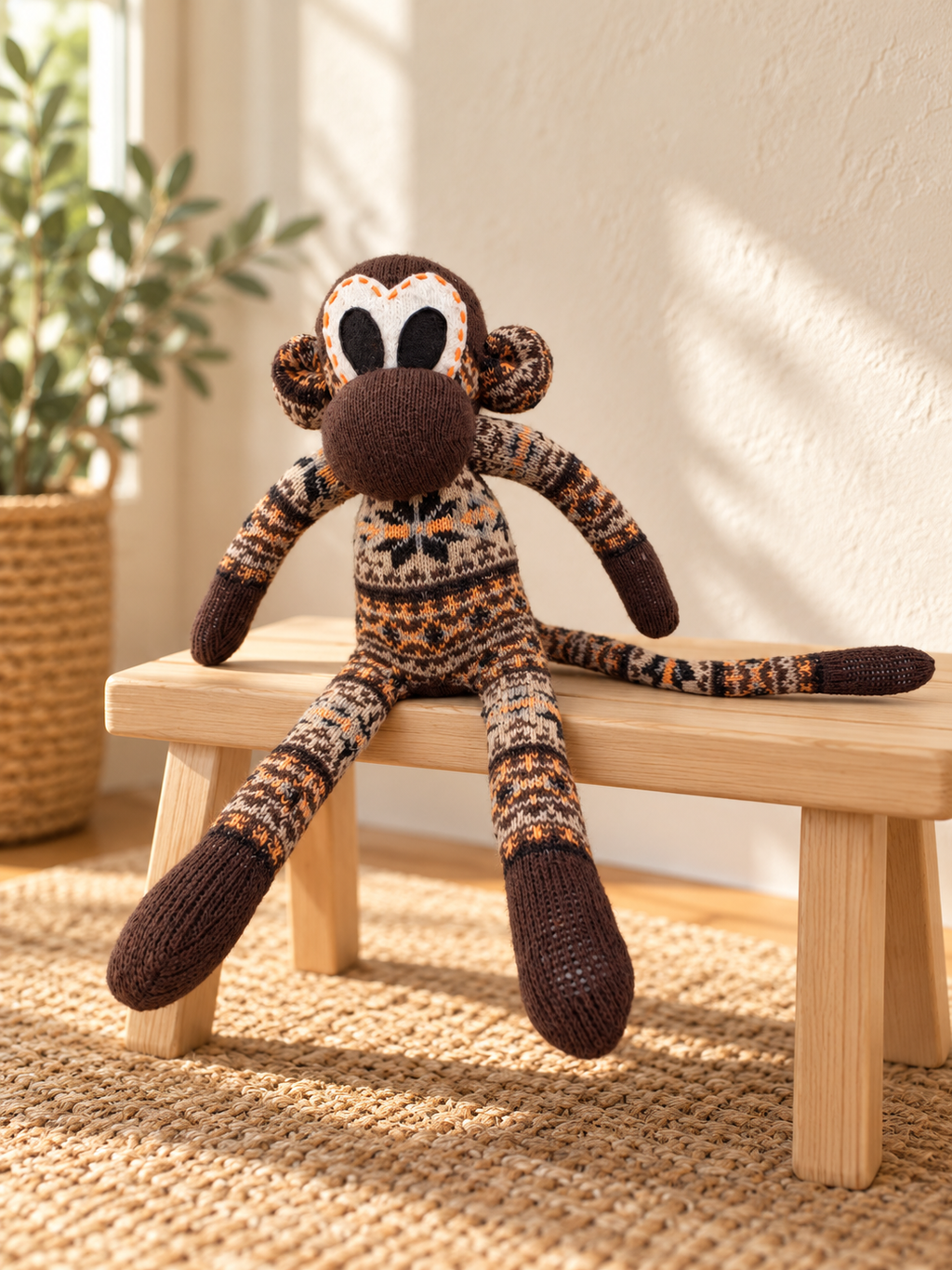 Mono de Calcetines Artesanal – Chisporreta Becky 🐒🧵
