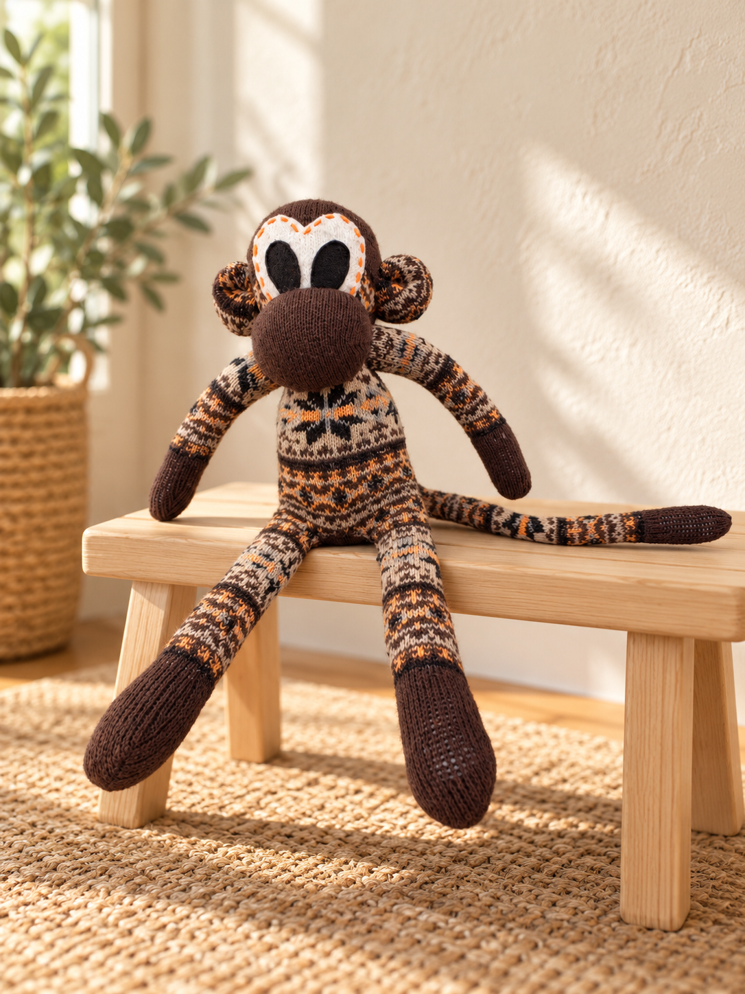 Mono de Calcetines Artesanal – Chisporreta Becky 🐒🧵