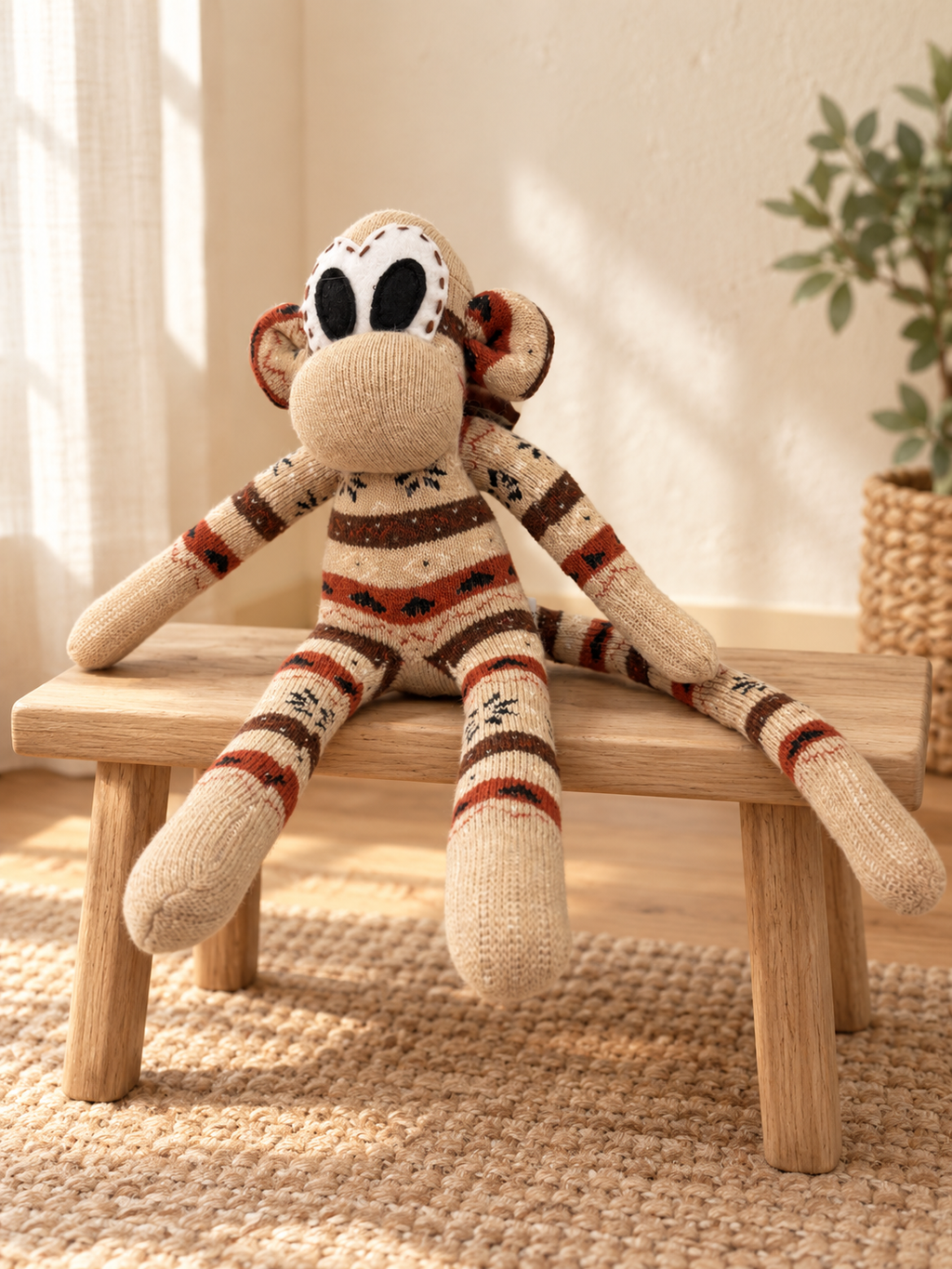 Mono de Calcetines Artesanal – Chisporreta Becky 🐒🧵