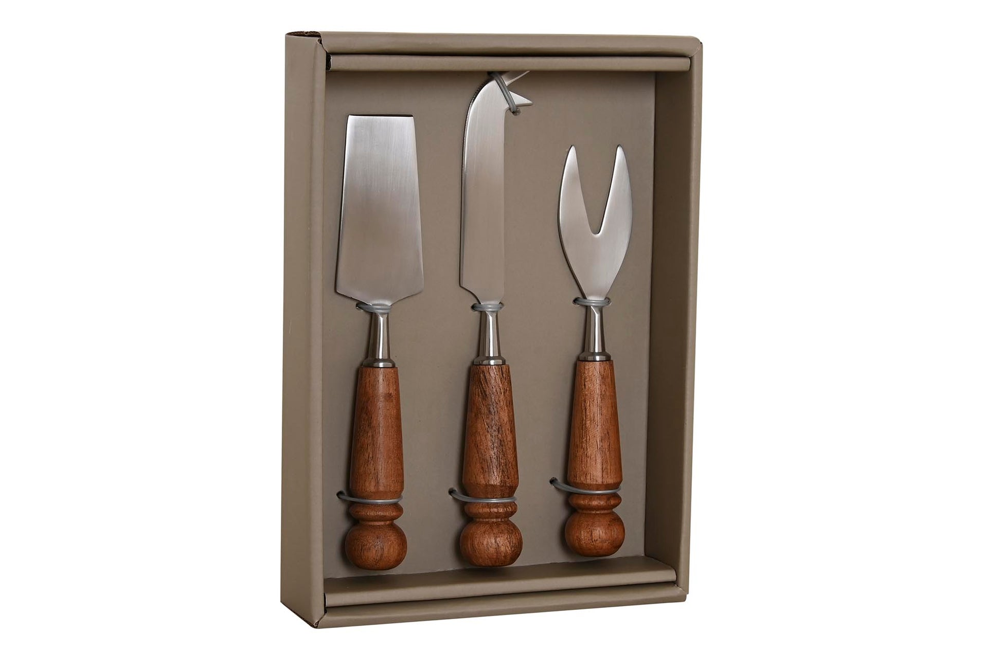 Set de Cuchillos para Queso – 3 Piezas Acacia & Acero Inoxidable 🧀🪵✨