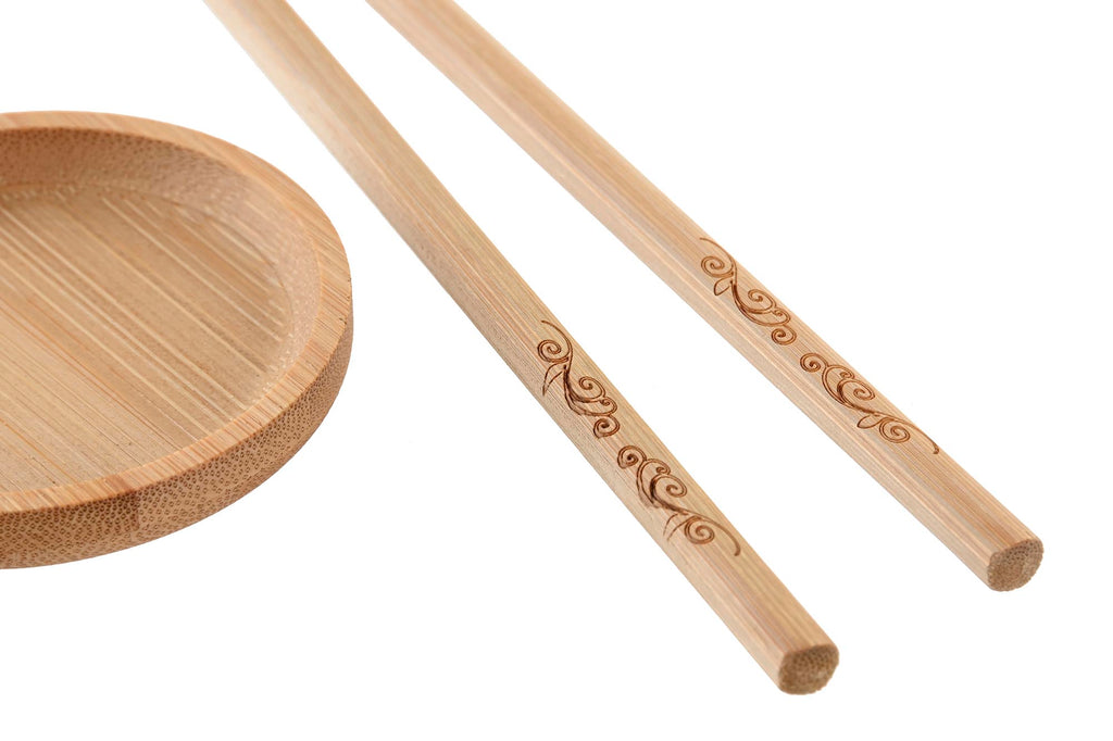 Set de Sushi 10 Piezas – Bambú Natural 🍣🎋