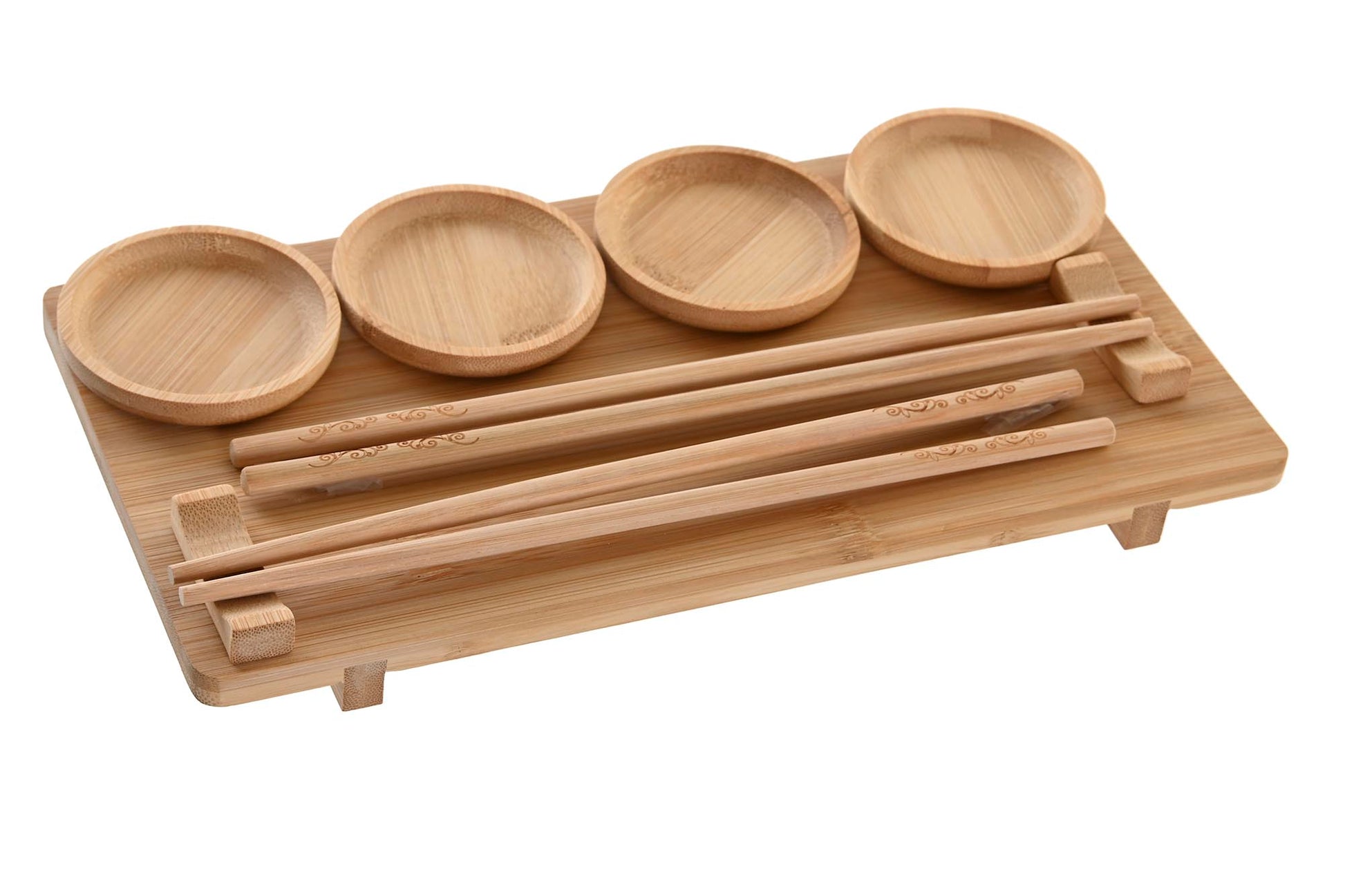 Set de Sushi 10 Piezas – Bambú Natural 🍣🎋