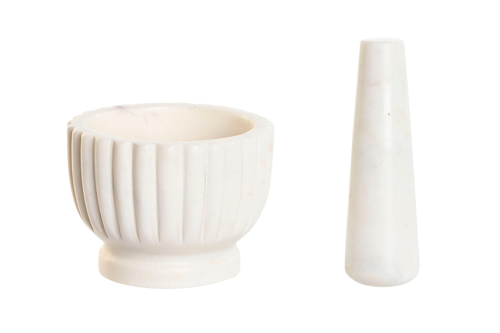 Mortero de Mármol Natural Blanco  🧂✨