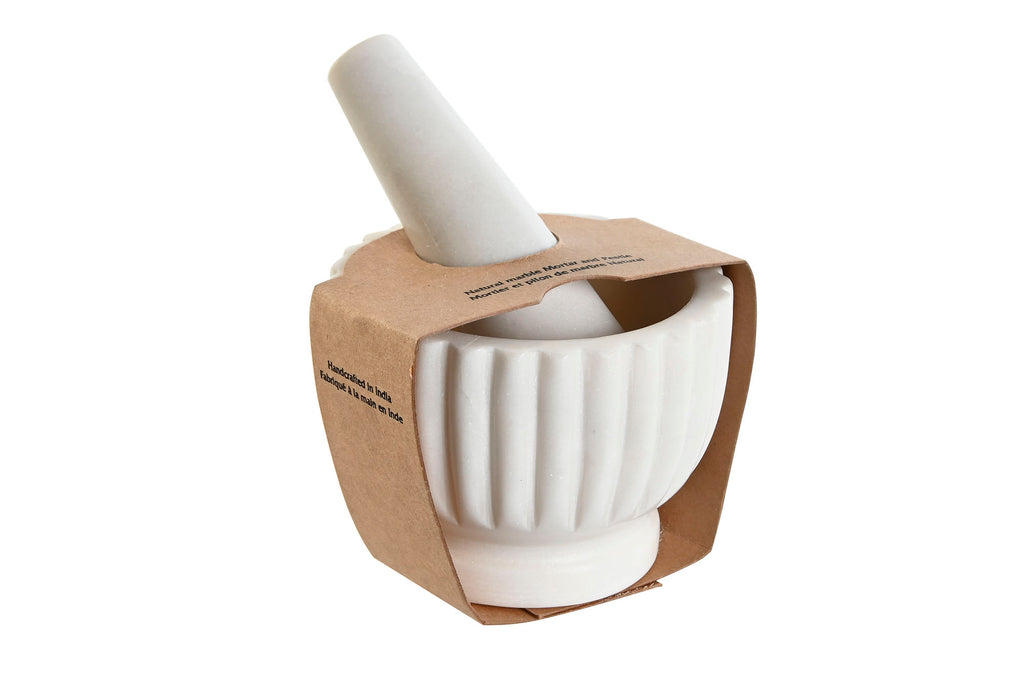 Mortero de Mármol Natural Blanco  🧂✨