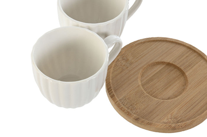 Set de Café “Porcelana & Bambú” 220ml