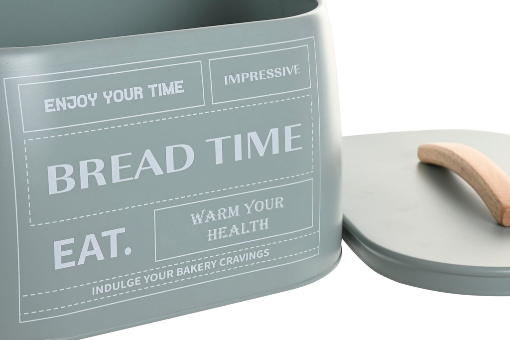 🥖 Panera de Metal y Bambú  Verde Menta