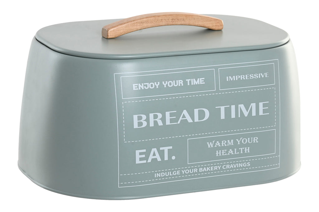 🥖 Panera de Metal y Bambú  Verde Menta