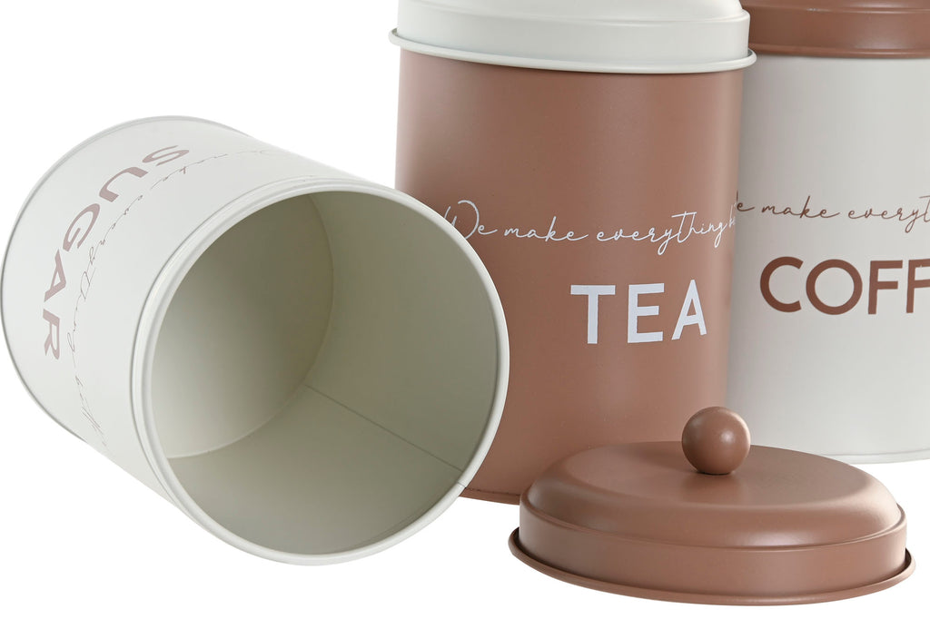 🫖 Set bote de Metal – 3 surtidos (Azúcar, Café y Té)