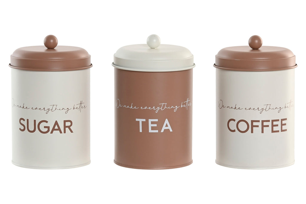 🫖 Set bote de Metal – 3 surtidos (Azúcar, Café y Té)