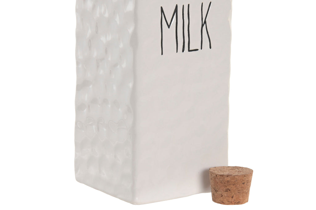 Lechera de Porcelana con Tapón de Corcho 🥛