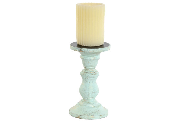 Candelabro de Mango & Metal Desgastado