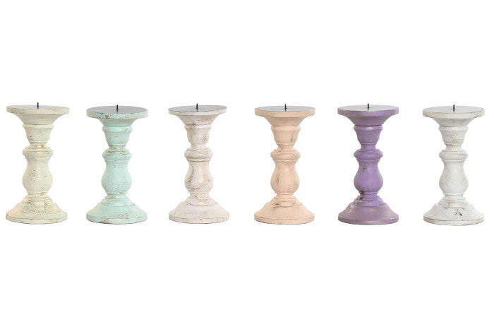 Candelabro de Mango & Metal Desgastado