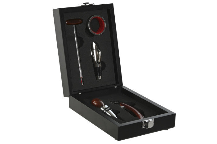 Set de Vino 6 piezas en caja negra elegante