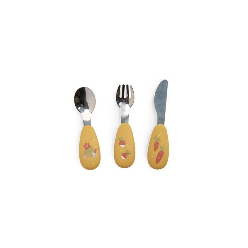 Set de cubiertos silicona Petits Lapins