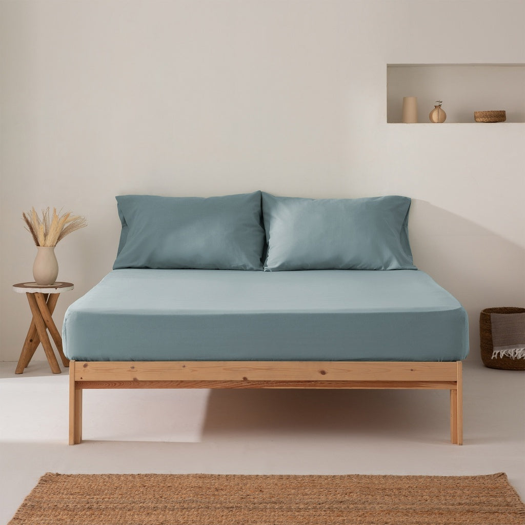 Sábana bajera ajustable 100% algodón 🛏️🌿