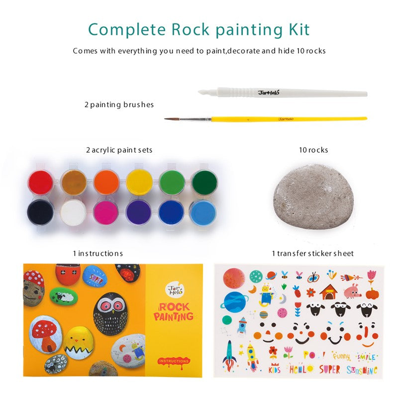 Kit Rock Painting Arte en Piedras para Crear y Decorar 🎨🪨✨