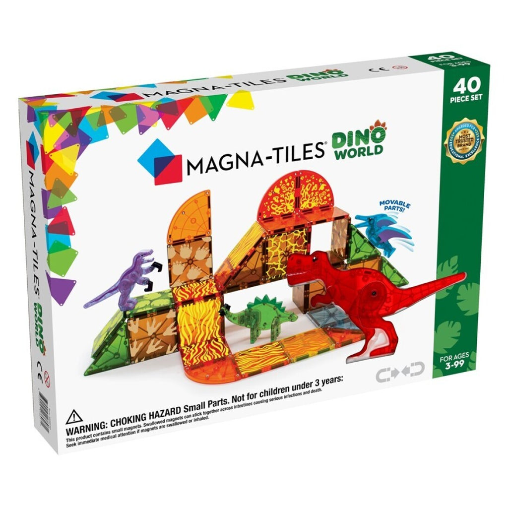 MAGNA-TILES® – Dino World 40 pcs 🦖🔥🌋✨