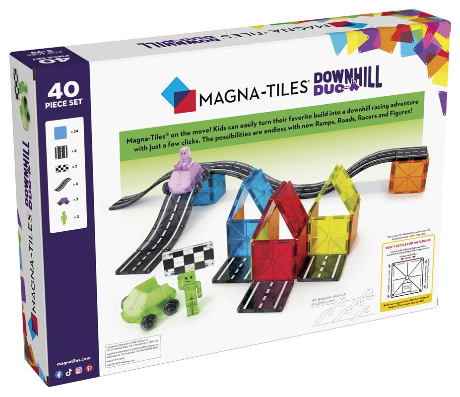 MAGNA-TILES® Downhill Duo – 40 Piezas 🏎️🧲