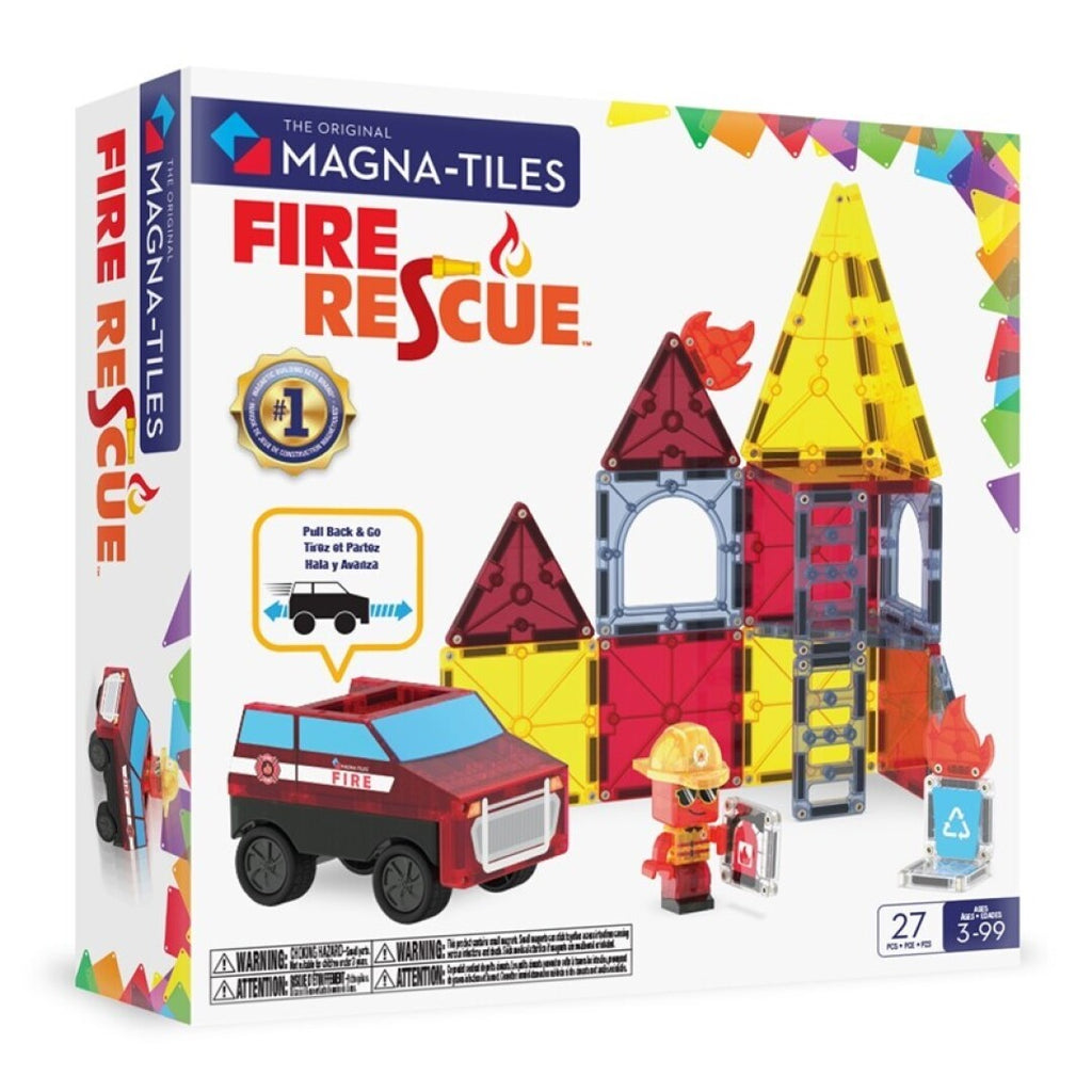 MAGNA-TILES® Fire Rescue™ – 27 Piezas 🚒🔥